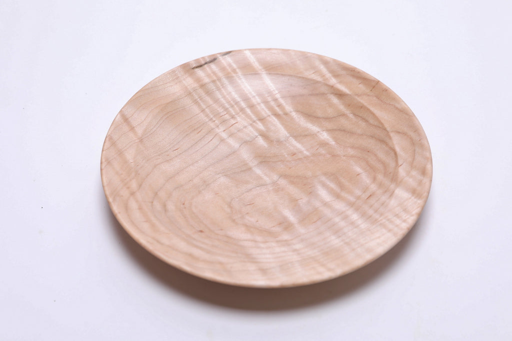 Curly Tiger Sugar Maple Wooden Ring Dish  #2727  (6 3/4" x 1")