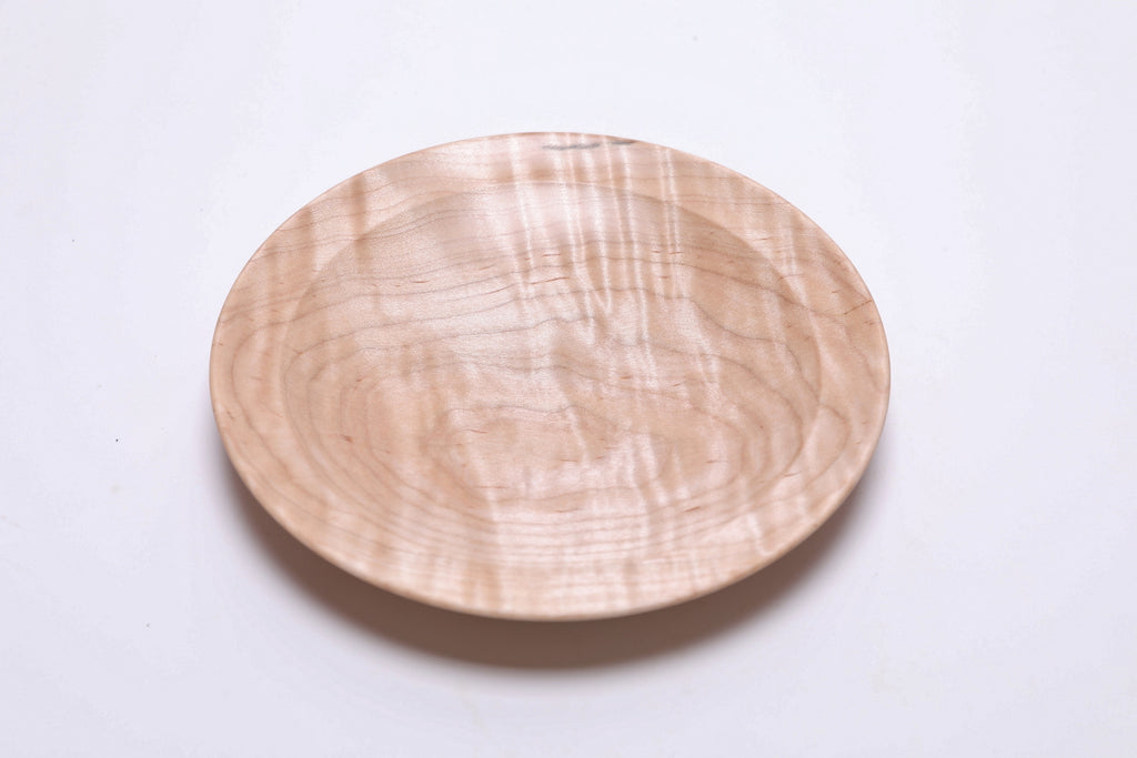 Curly Tiger Sugar Maple Wooden Ring Dish  #2727  (6 3/4" x 1")
