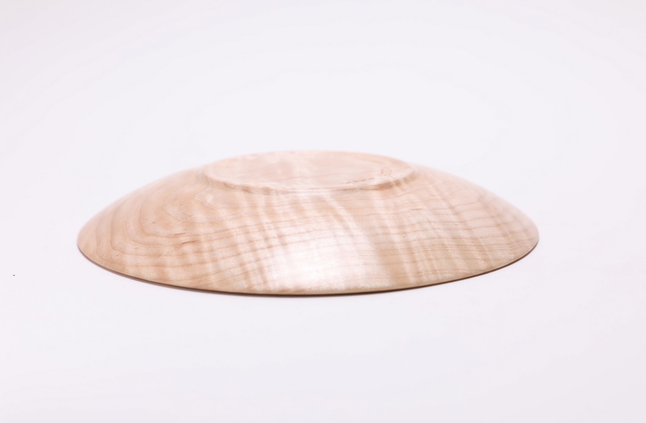 Curly Tiger Sugar Maple Wooden Ring Dish  #2727  (6 3/4" x 1")