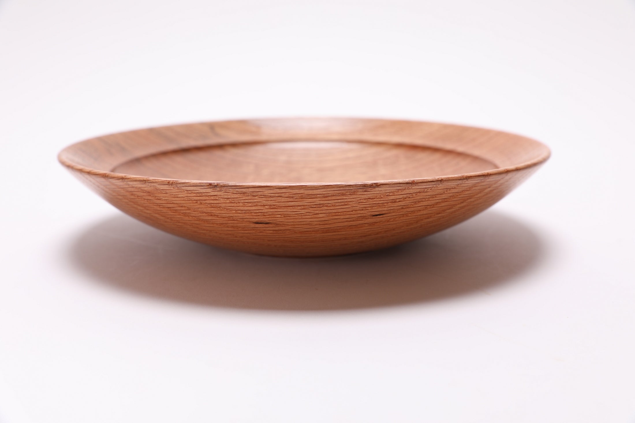 #2724 Quartersawn Red Oak Shallow Wooden Bowl  (9 3/4" x 2")