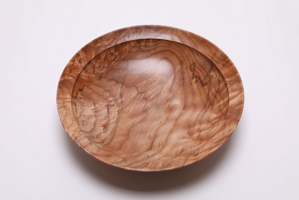 #2732 Quilted Big Leaf Maple Burl Wooden Bowl  (8 1/2" x 2")