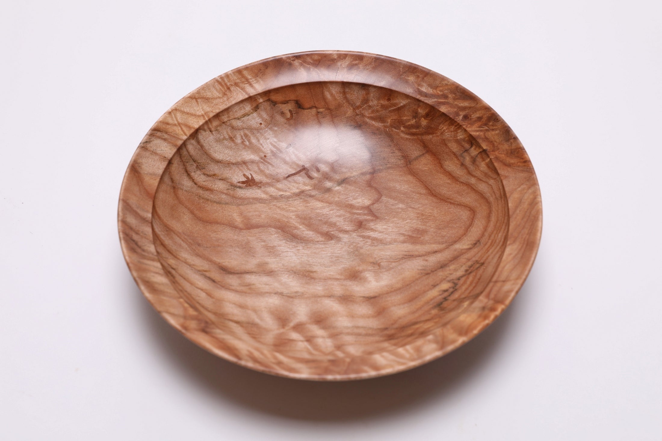 #2732 Quilted Big Leaf Maple Burl Wooden Bowl  (8 1/2" x 2")