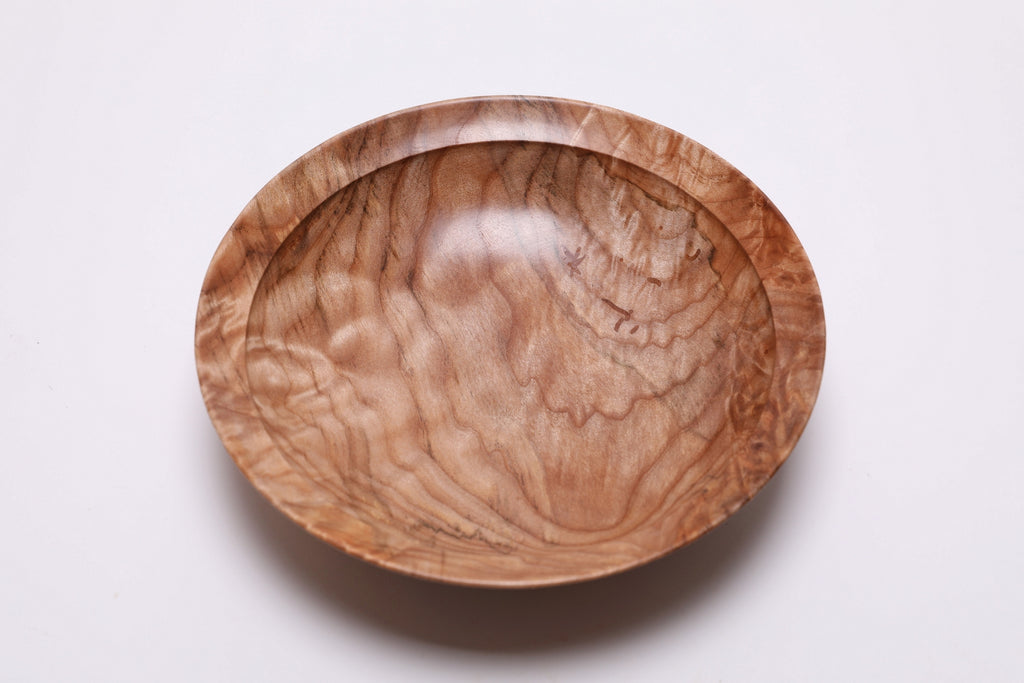 #2732 Quilted Big Leaf Maple Burl Wooden Bowl  (8 1/2" x 2")
