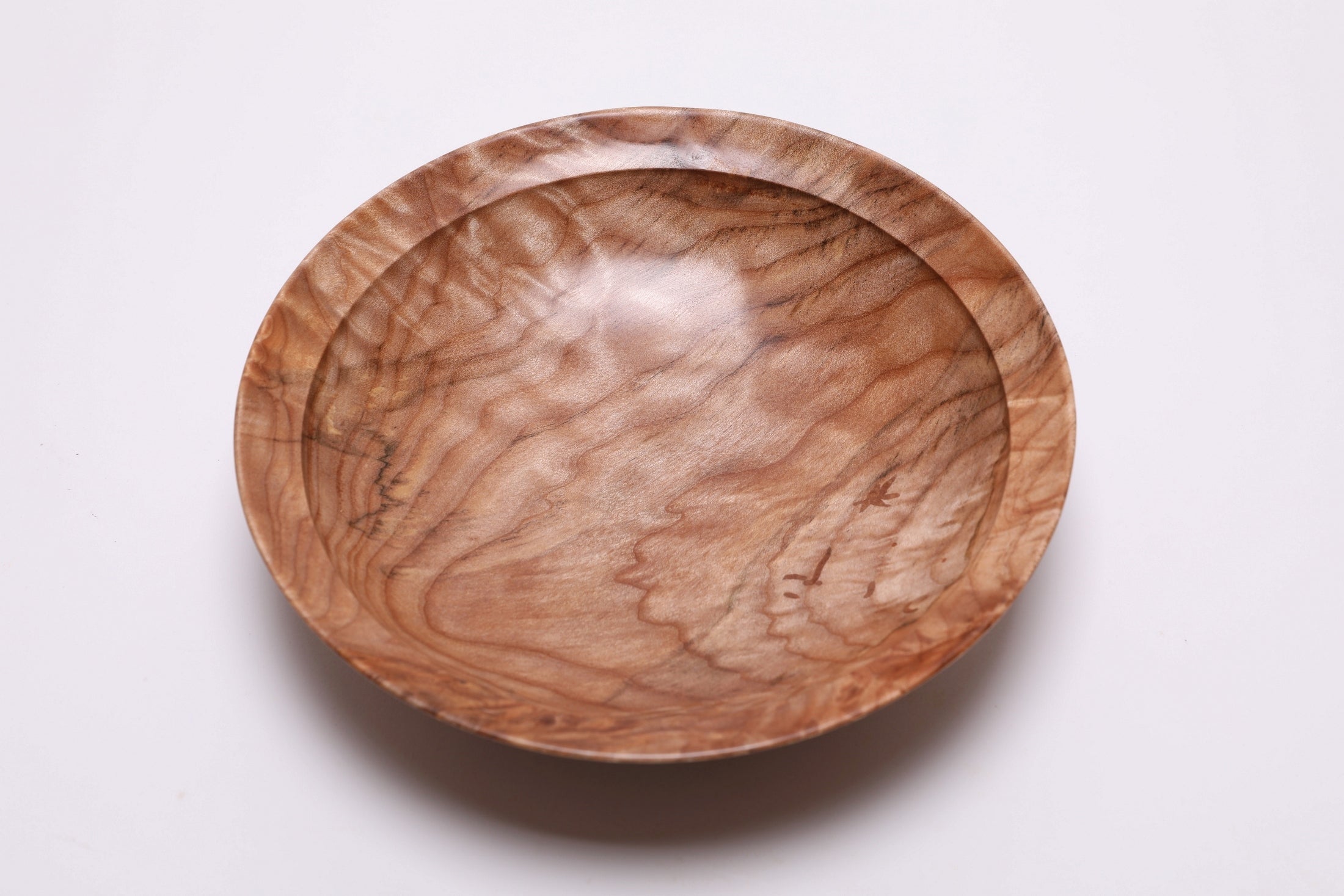 #2732 Quilted Big Leaf Maple Burl Wooden Bowl  (8 1/2" x 2")