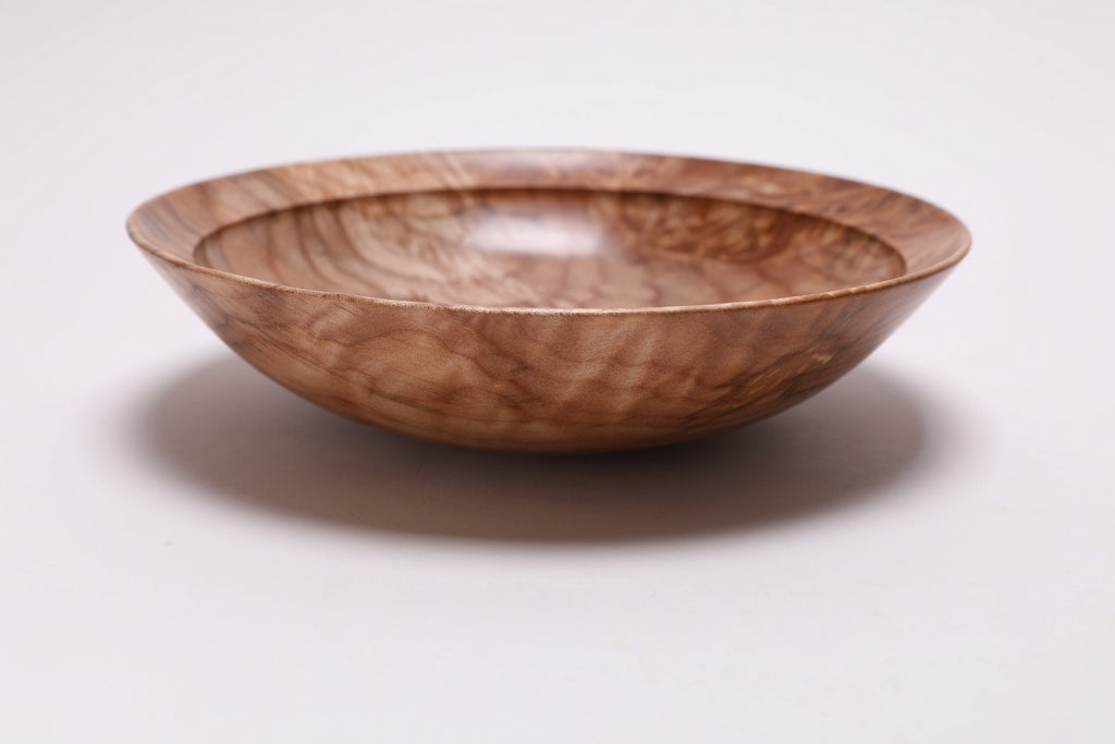 #2732 Quilted Big Leaf Maple Burl Wooden Bowl  (8 1/2" x 2")