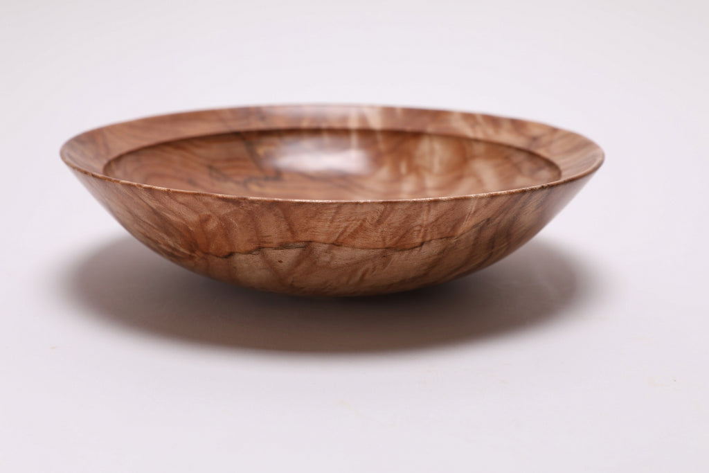#2732 Quilted Big Leaf Maple Burl Wooden Bowl  (8 1/2" x 2")