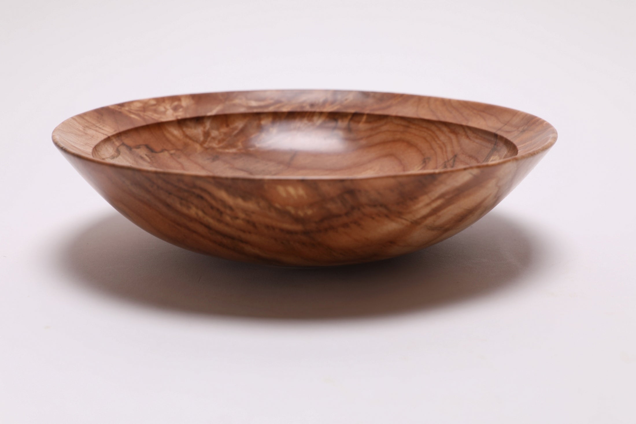 #2732 Quilted Big Leaf Maple Burl Wooden Bowl  (8 1/2" x 2")