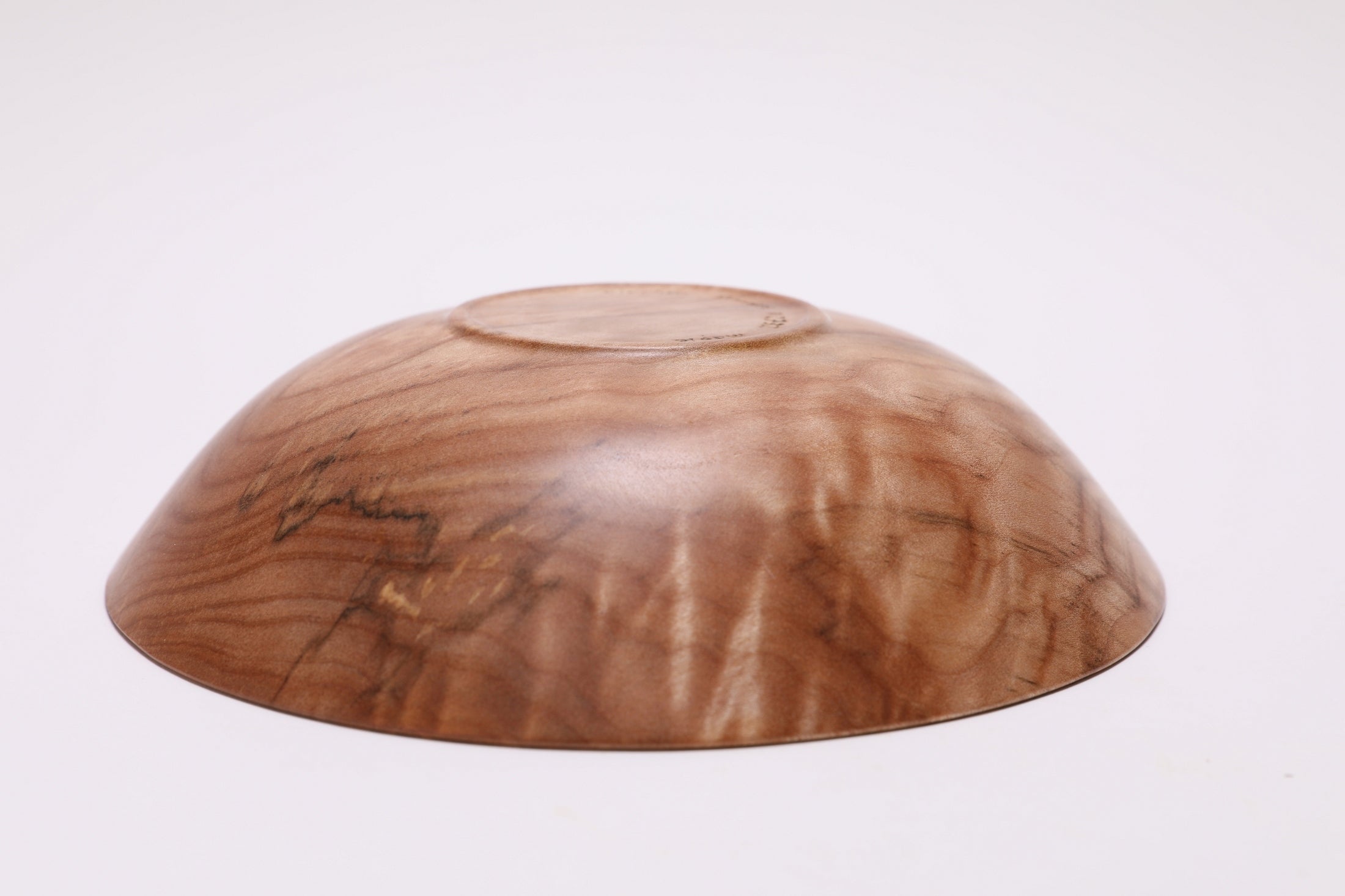 #2732 Quilted Big Leaf Maple Burl Wooden Bowl  (8 1/2" x 2")