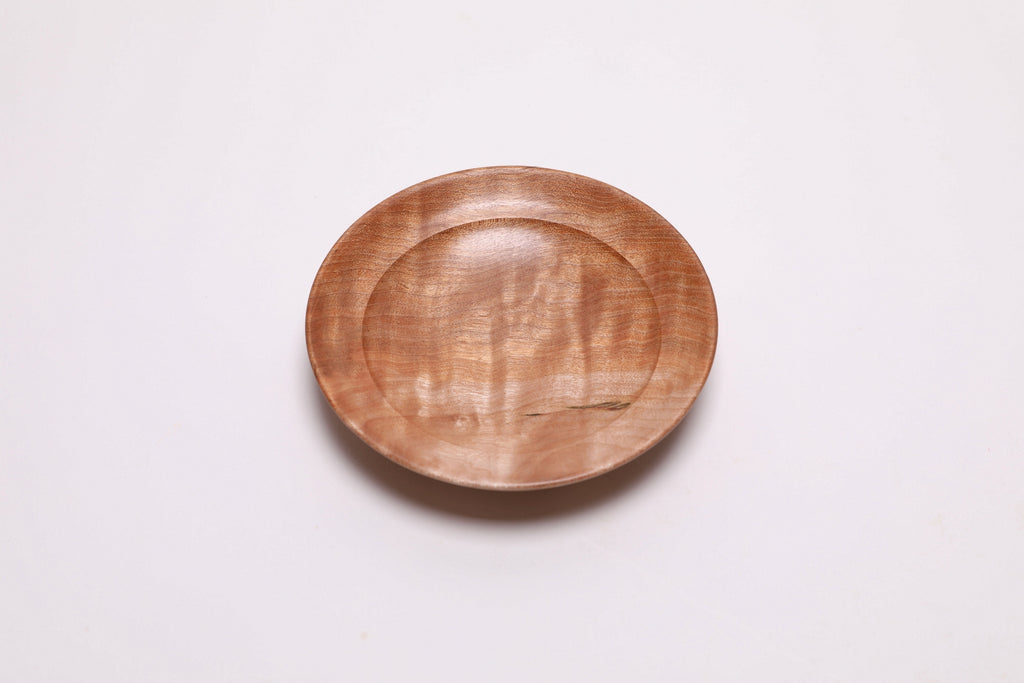 #2731 Quilted Big Leaf Maple Wooden Ring Dish (4 3/4" x 7/8")