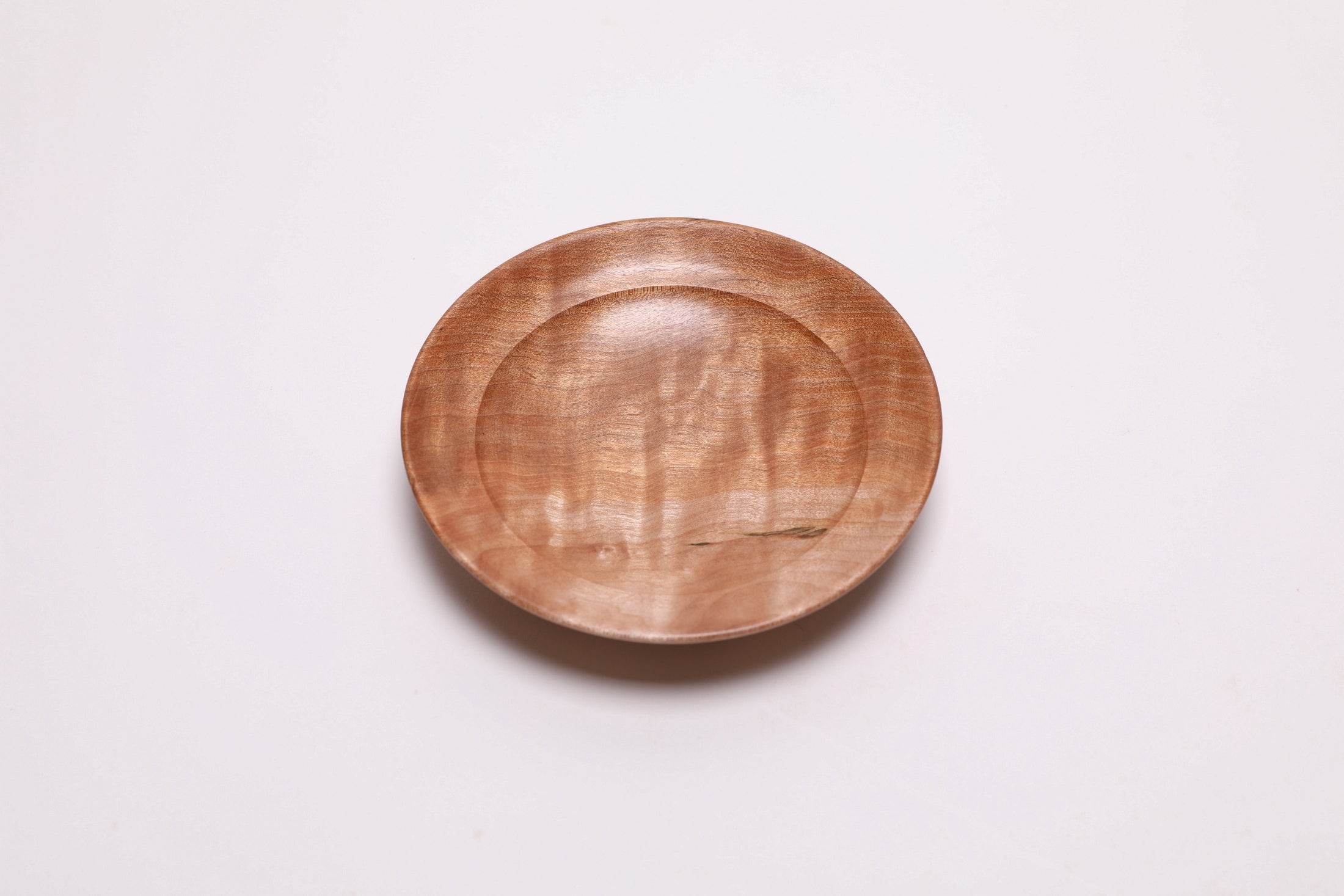 #2731 Quilted Big Leaf Maple Wooden Ring Dish (4 3/4" x 7/8")