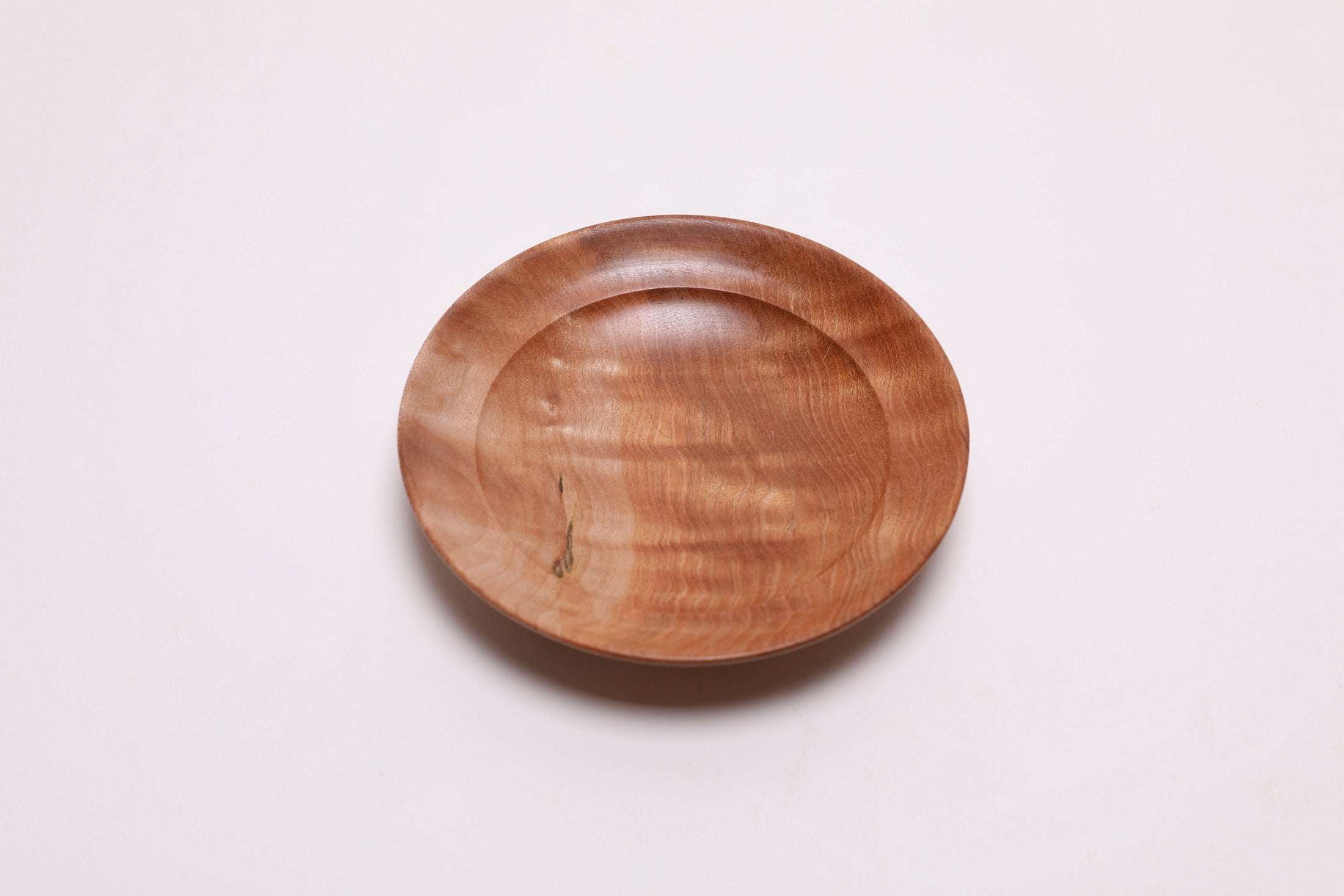 #2731 Quilted Big Leaf Maple Wooden Ring Dish (4 3/4" x 7/8")