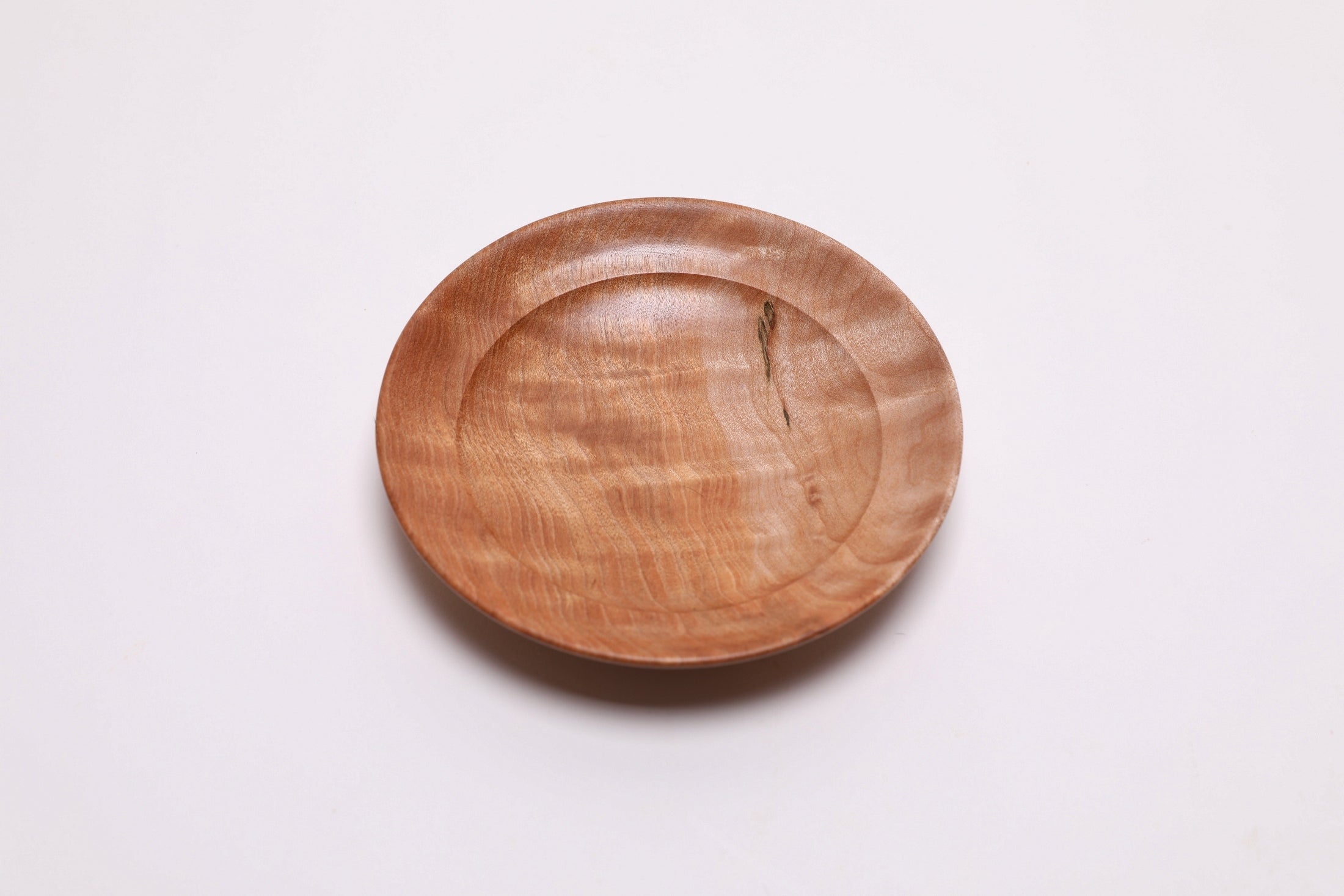 #2731 Quilted Big Leaf Maple Wooden Ring Dish (4 3/4" x 7/8")