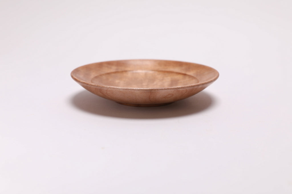 #2731 Quilted Big Leaf Maple Wooden Ring Dish (4 3/4" x 7/8")