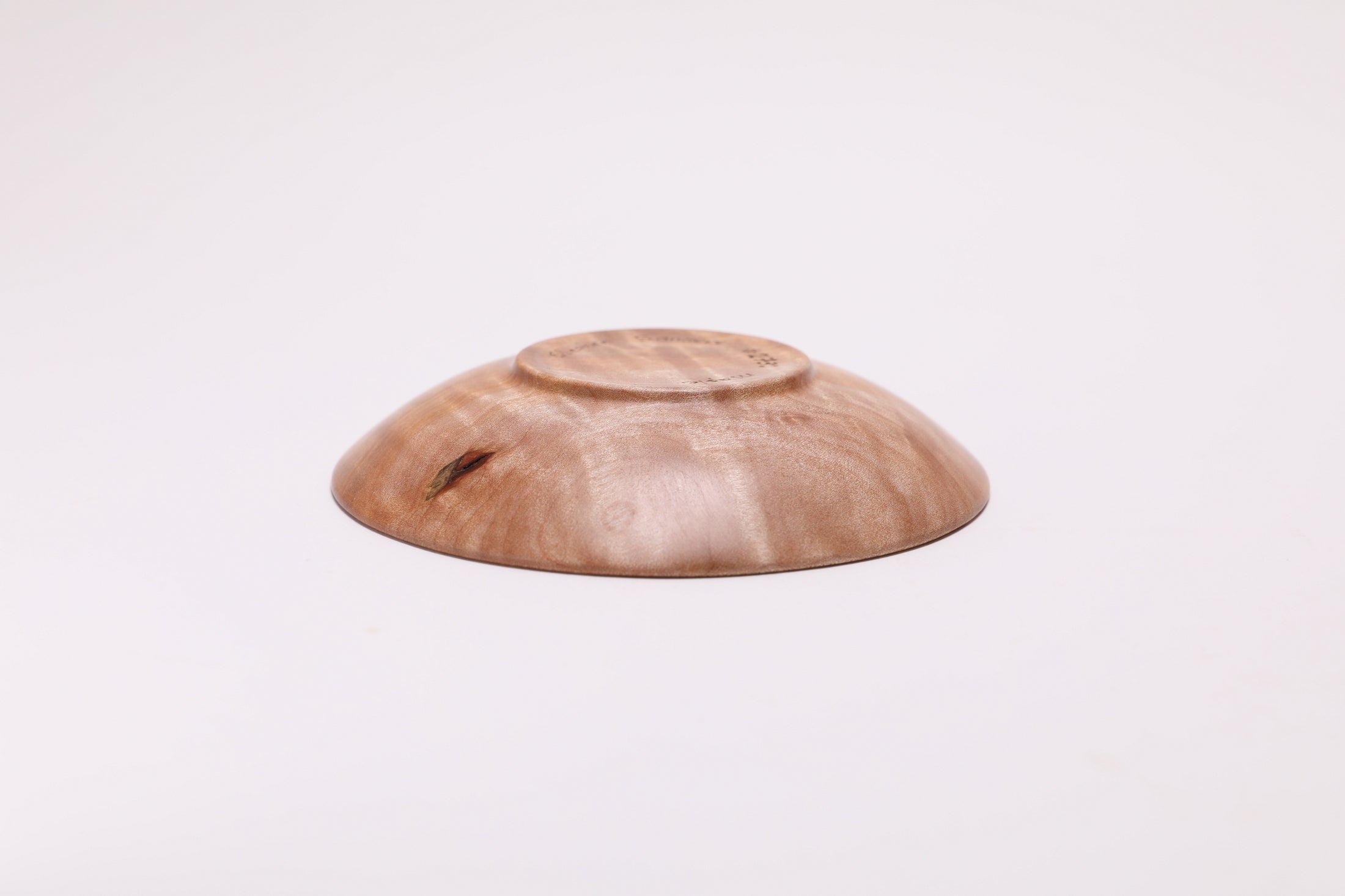 #2731 Quilted Big Leaf Maple Wooden Ring Dish (4 3/4" x 7/8")