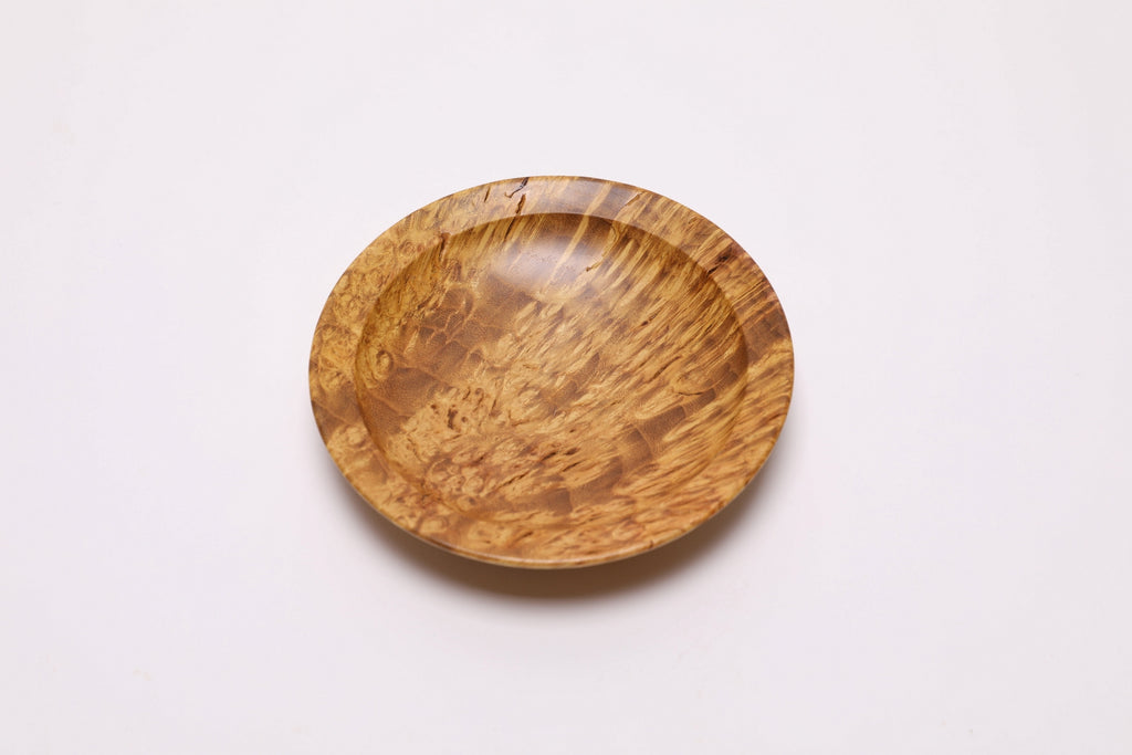#2729 Mulberry Burl Wooden Ring Dish  (4 5/8" x 1")