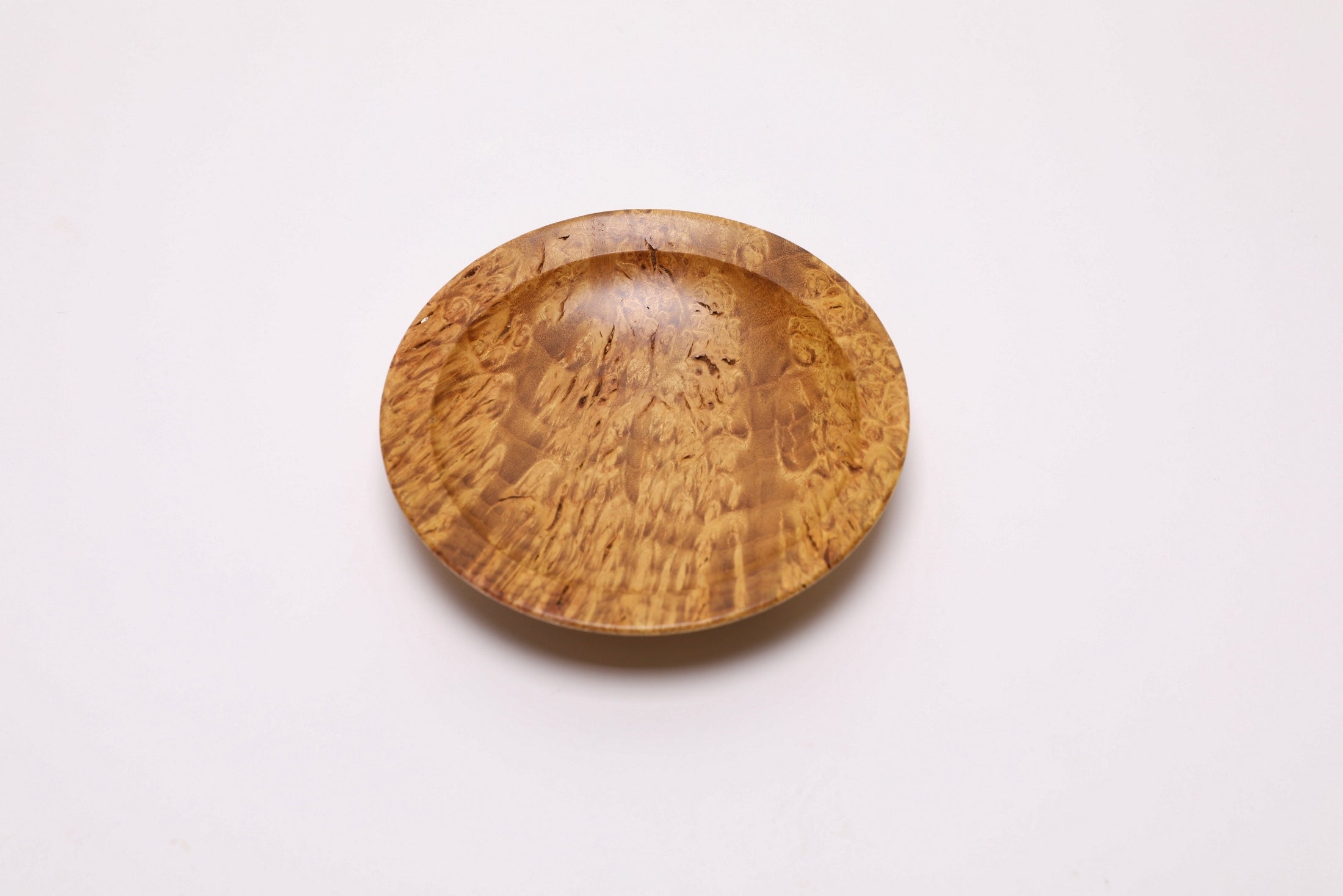 #2729 Mulberry Burl Wooden Ring Dish  (4 5/8" x 1")