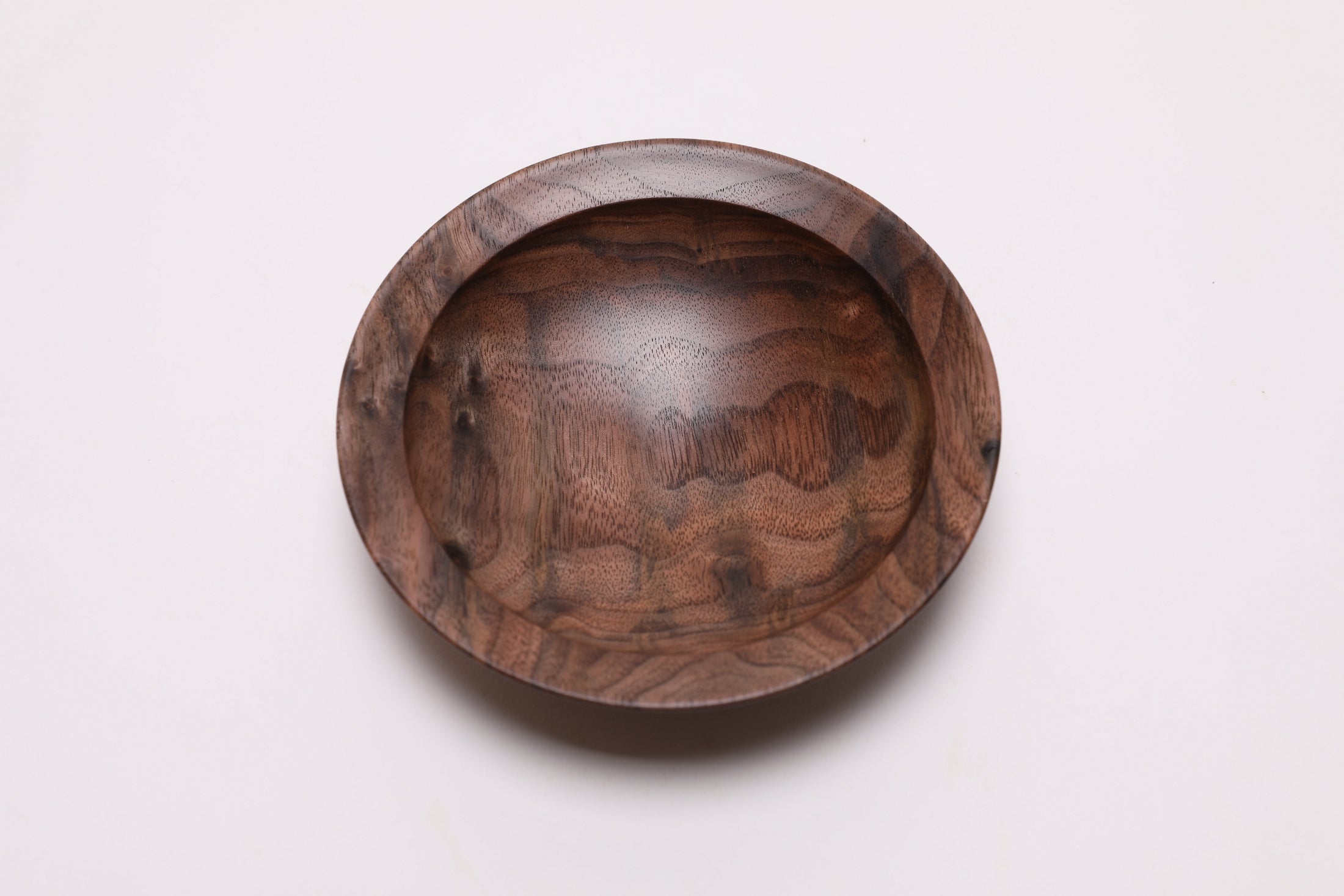 Curly Wild Black Walnut Wooden Ring Dish  #2736  (4 7/8" x 1 1/4")