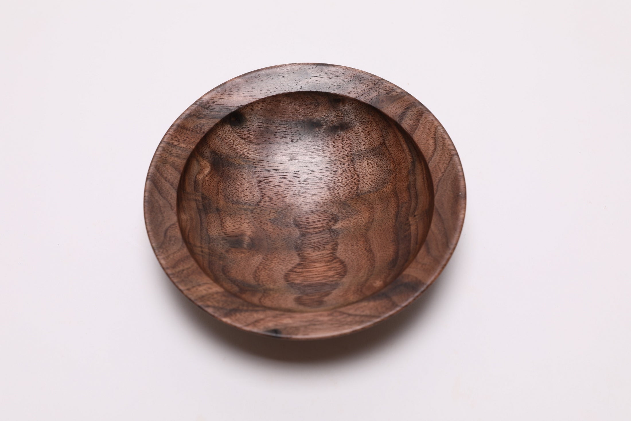 Curly Wild Black Walnut Wooden Ring Dish  #2736  (4 7/8" x 1 1/4")
