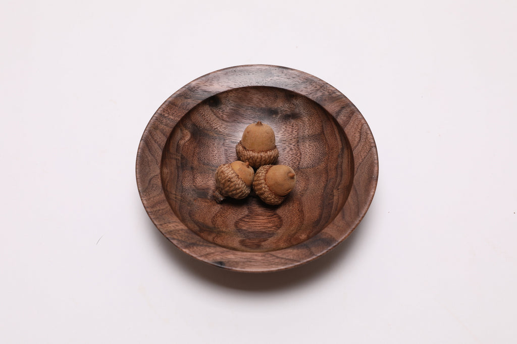 Curly Wild Black Walnut Wooden Ring Dish  #2736  (4 7/8" x 1 1/4")