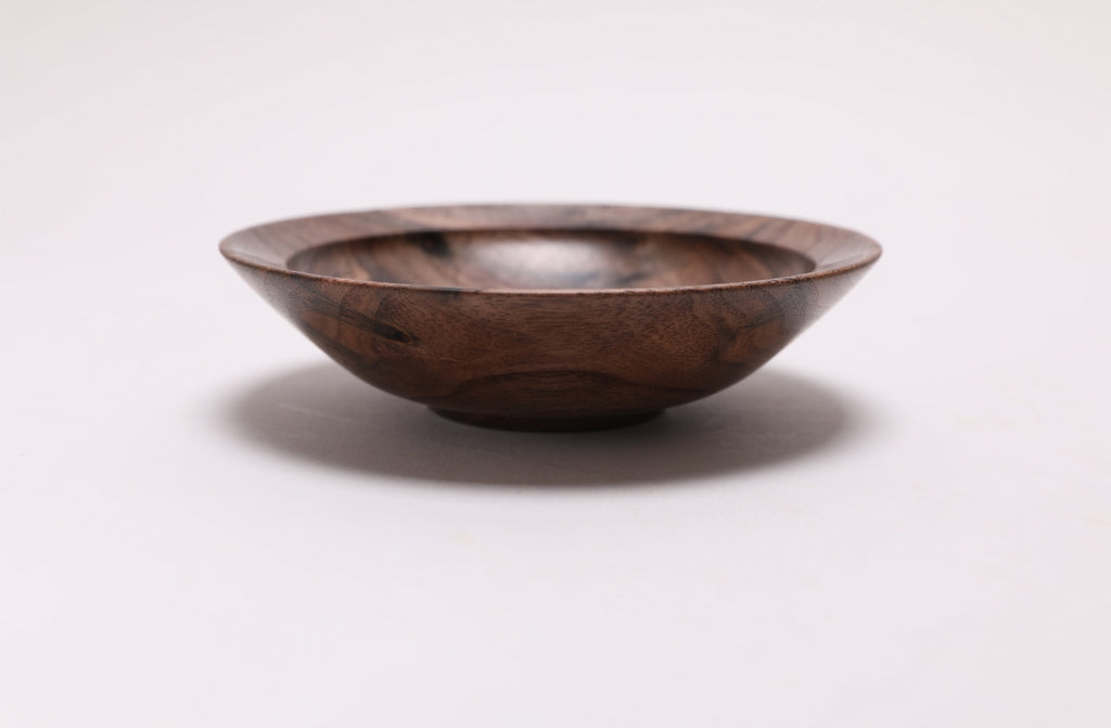Curly Wild Black Walnut Wooden Ring Dish  #2736  (4 7/8" x 1 1/4")