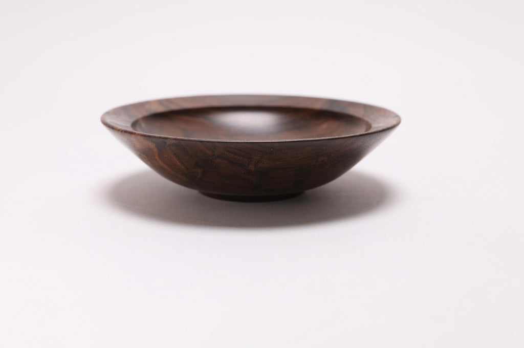 Curly Wild Black Walnut Wooden Ring Dish  #2736  (4 7/8" x 1 1/4")