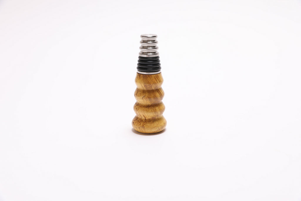 #2742 Mulberry Burl Wooden Wine Stopper  (3 1/4" x 1 1/4")