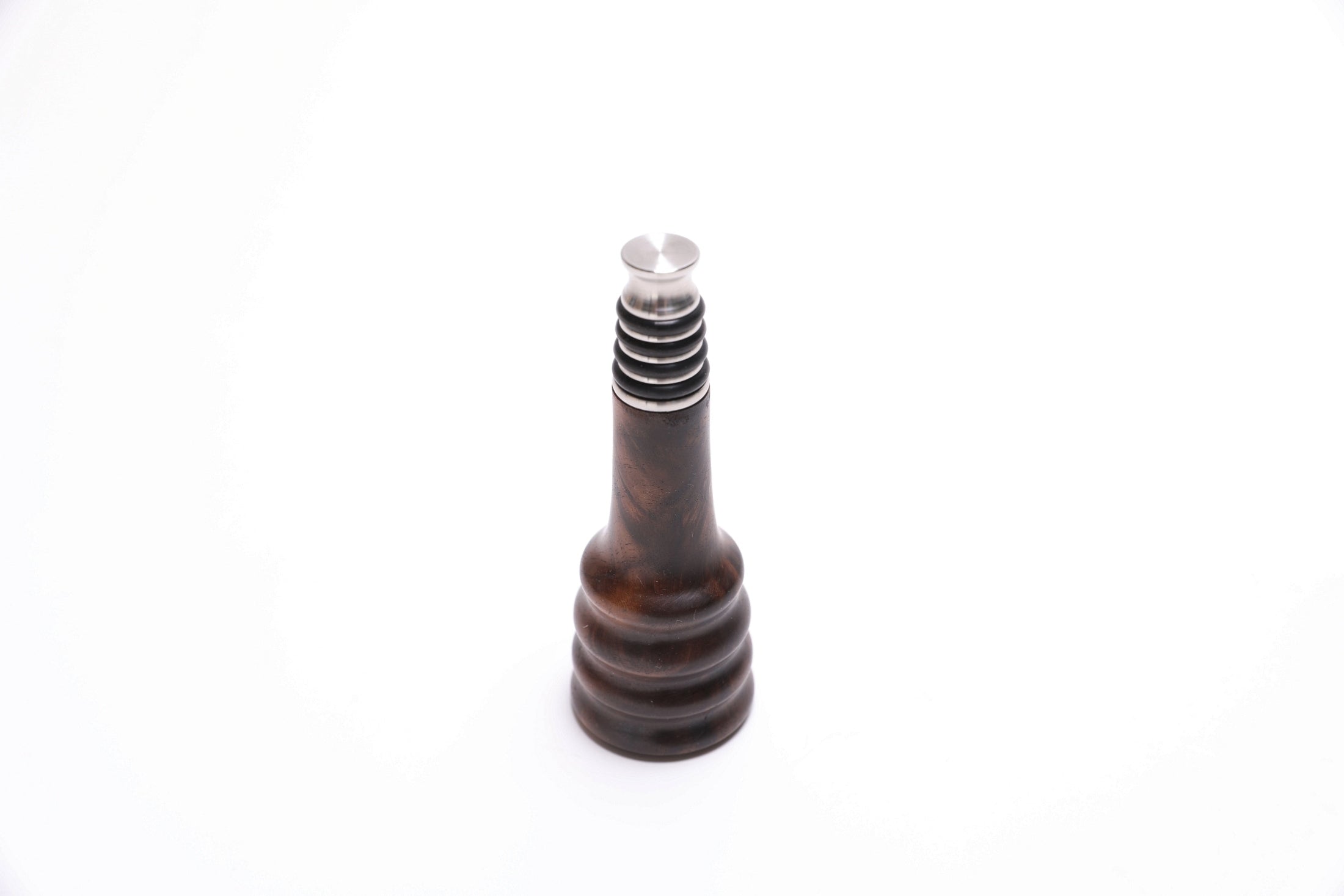 Handcrafted claro walnut burl wine stopper with food-safe natural oil finish