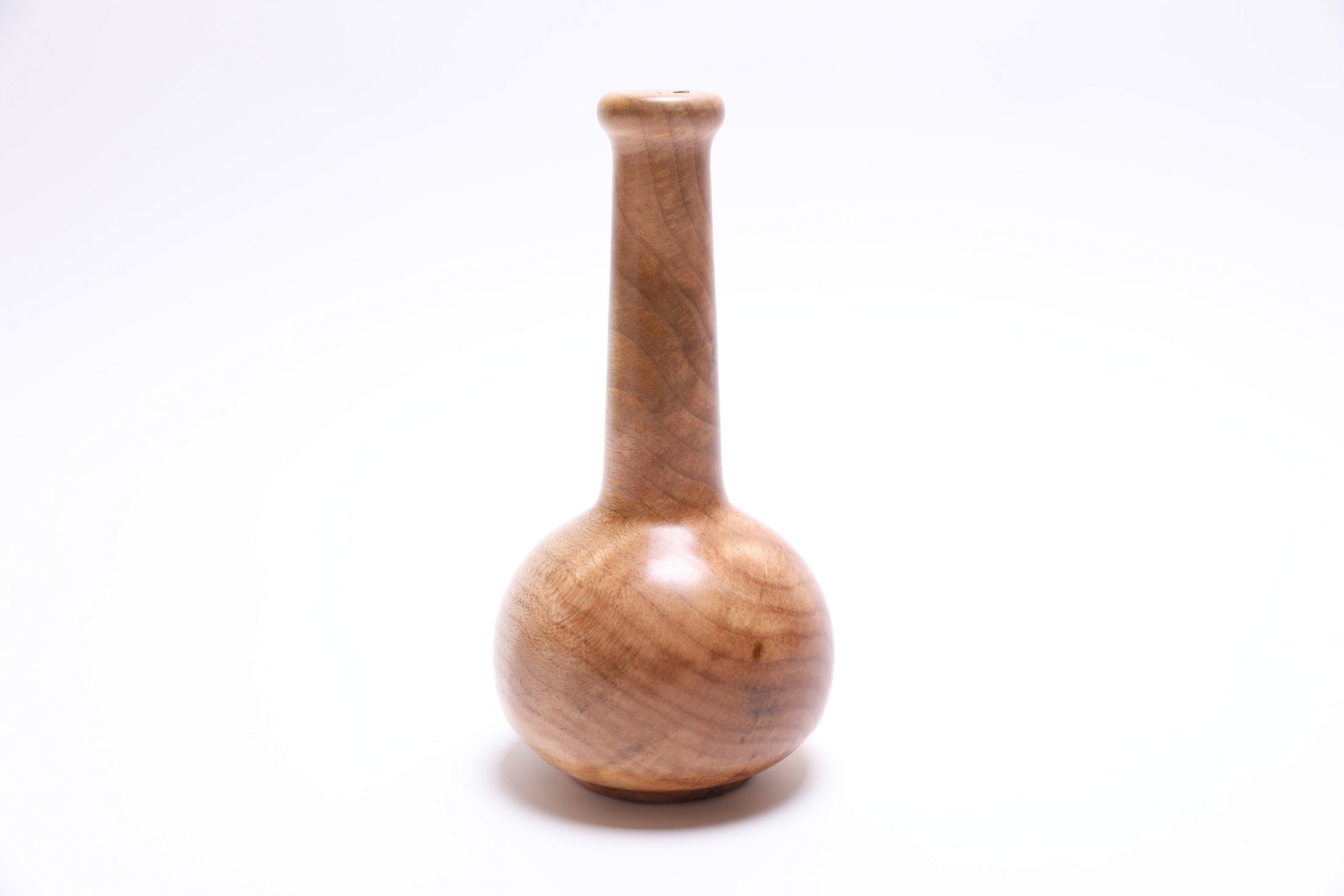 Detail view of big leaf maple burl weed pot with food-safe natural oil finish