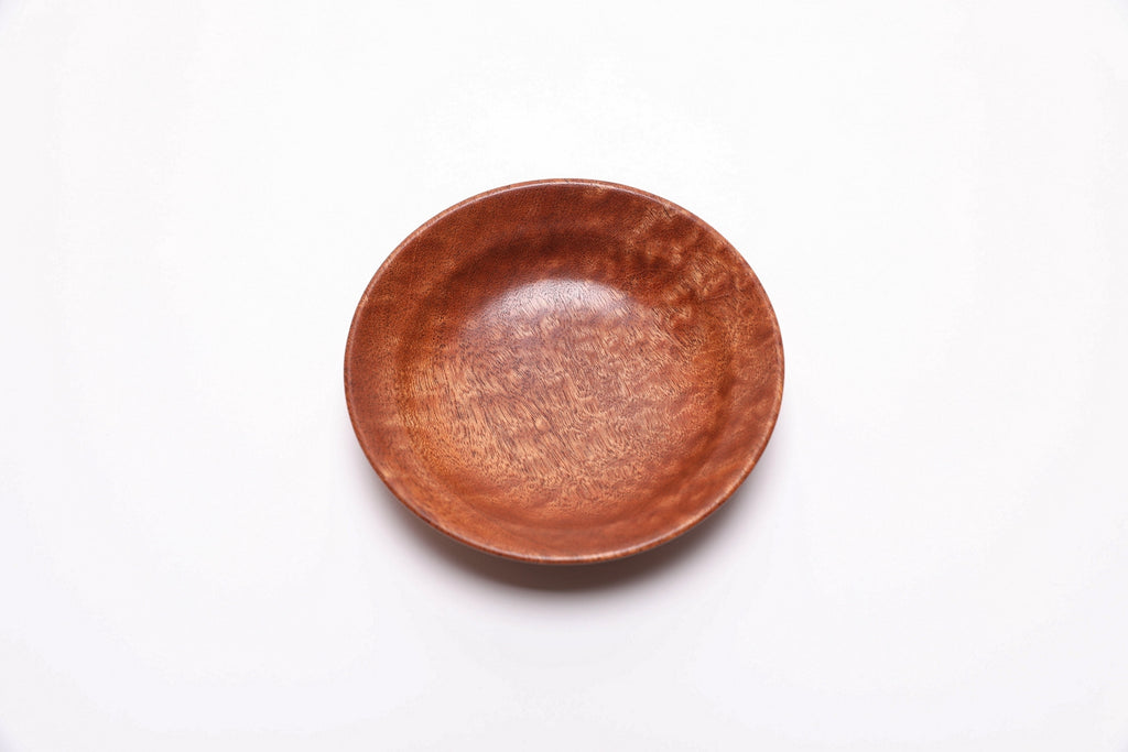 Artisan-crafted sapele ring dish made in USA showing premium craftsmanship