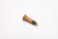 Handmade mulberry burl wooden wine stopper with natural burl figure and brass fitting