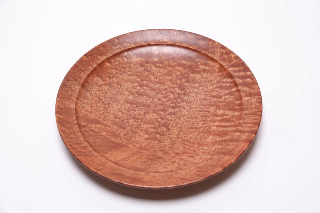 #2757 Pommele Sapele Wooden Bowl (9 3/4" x 1 3/4")