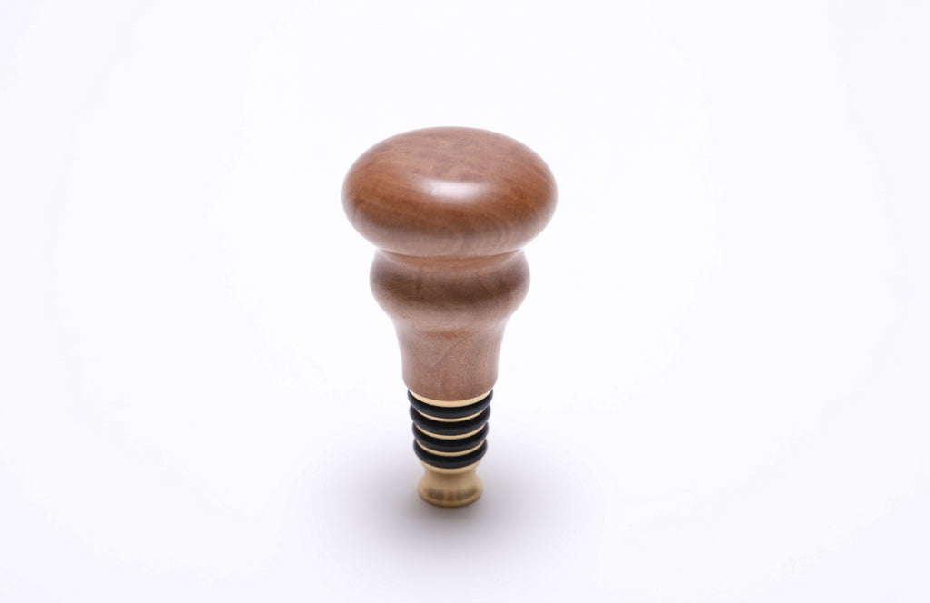 Detail of pear wood surface with smooth food-safe natural oil finish