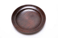 Roasted tiger maple wooden bowl, top view showing chatoyant figure, 6¾ inch