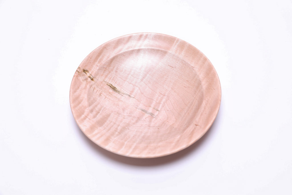 Small tiger maple ring dish with food-safe oil finish, Made in NC