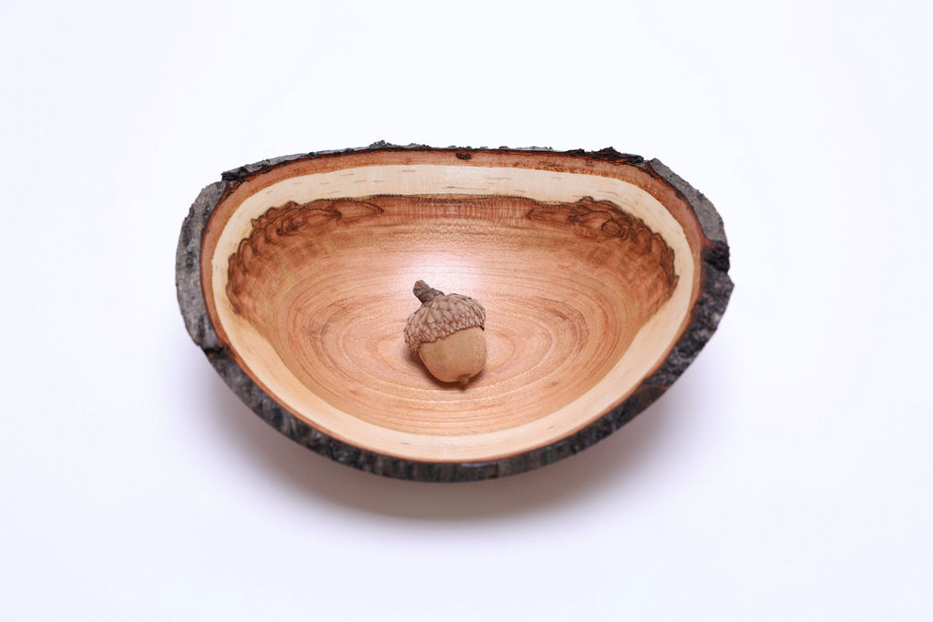 #2770 Natural Edge Wild Black Cherry Wooden Bowl  (5 3/4" x 2 3/8")