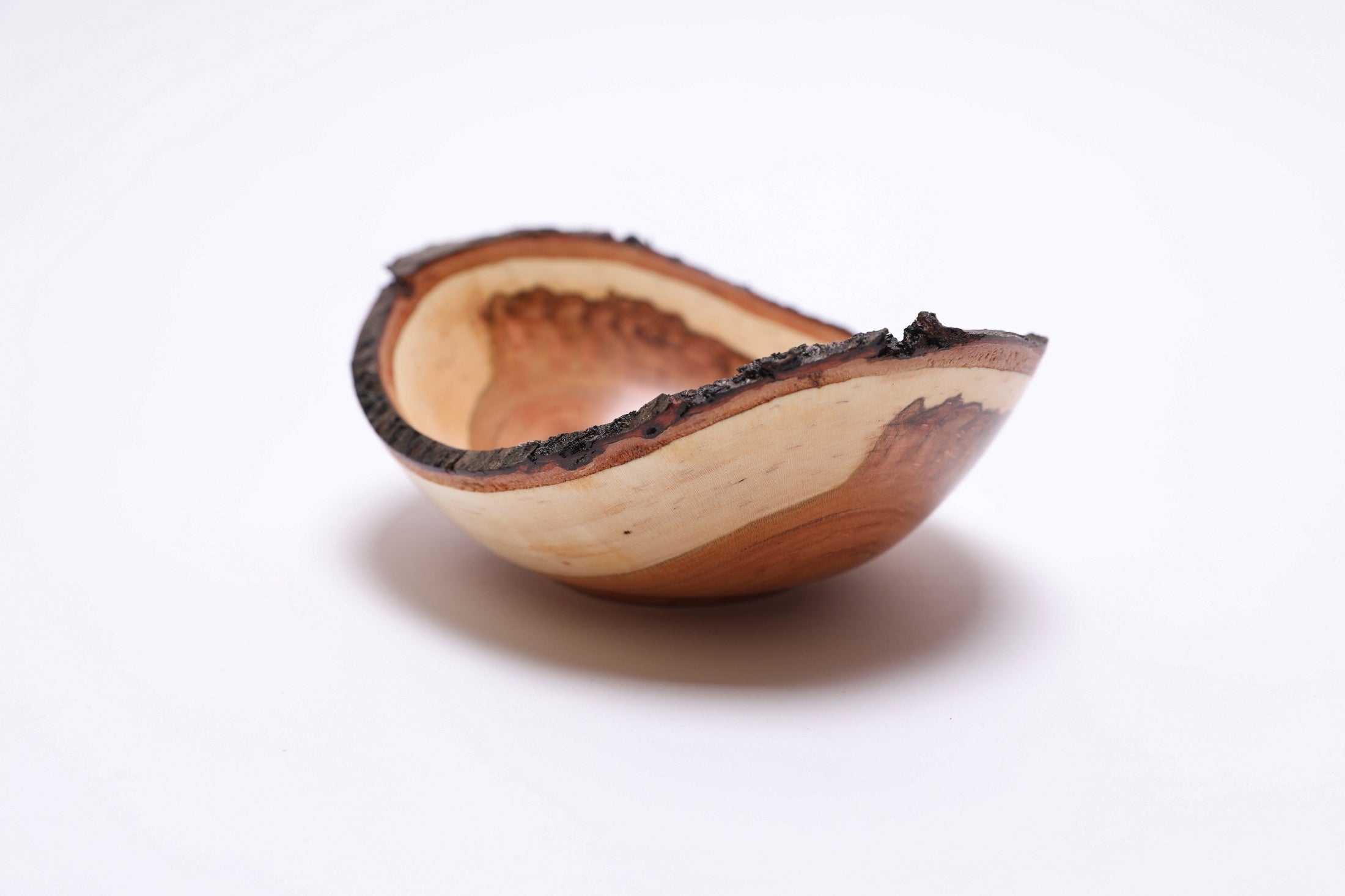 #2770 Natural Edge Wild Black Cherry Wooden Bowl  (5 3/4" x 2 3/8")
