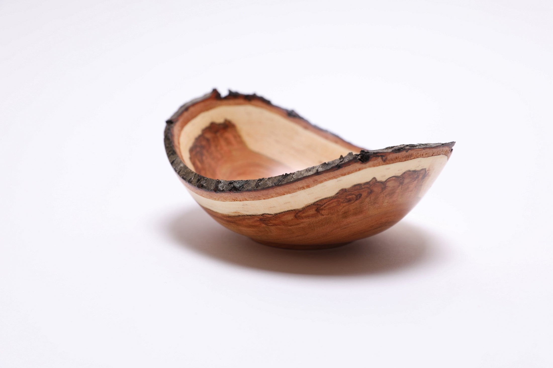 #2770 Natural Edge Wild Black Cherry Wooden Bowl  (5 3/4" x 2 3/8")