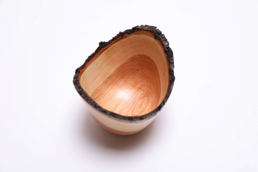 #2776 Natural Edge Wild Black Cherry Wooden Bowl  (4 7/8" x 4 3/8")