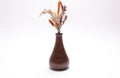Handmade wild black walnut weed pot, quartersawn grain, front view — Sanders Woodworking