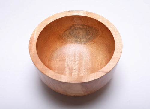 #1793 Spalted Fiddleback Maple Wooden Bowl   8 3/8" X 4 5/8"  Maple Wooden Bowl  Maple Bowl  Spalted Maple Bowl