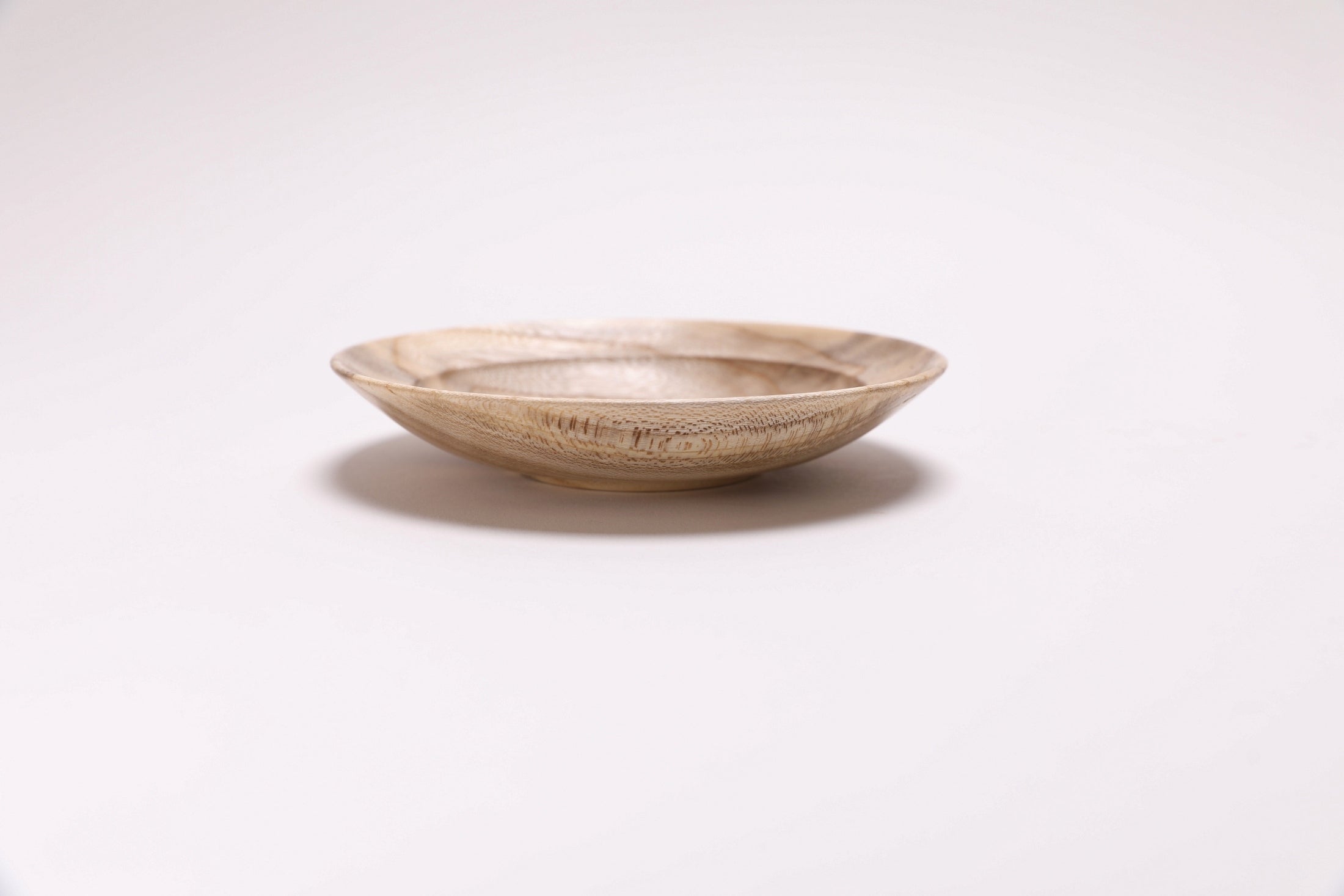 Hackberry wooden ring dish — side view