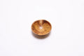 Handmade mulberry burl wooden bowl, 2½" × ⅞", top view — Sanders Woodworking