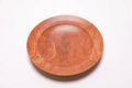 Wild black cherry shallow bowl #2789, top view showing deep pink and orange coloration, Sanders Woodworking