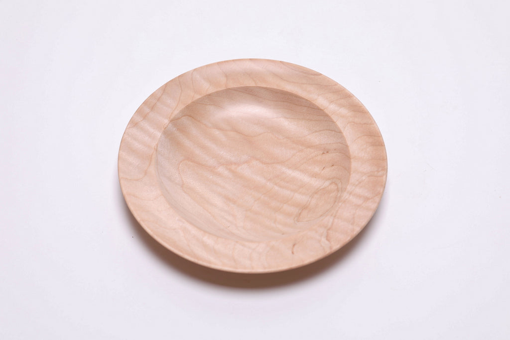 #2802 Quilted Curly Maple Wooden Ring Dish  (6 1/4" x 7/8")