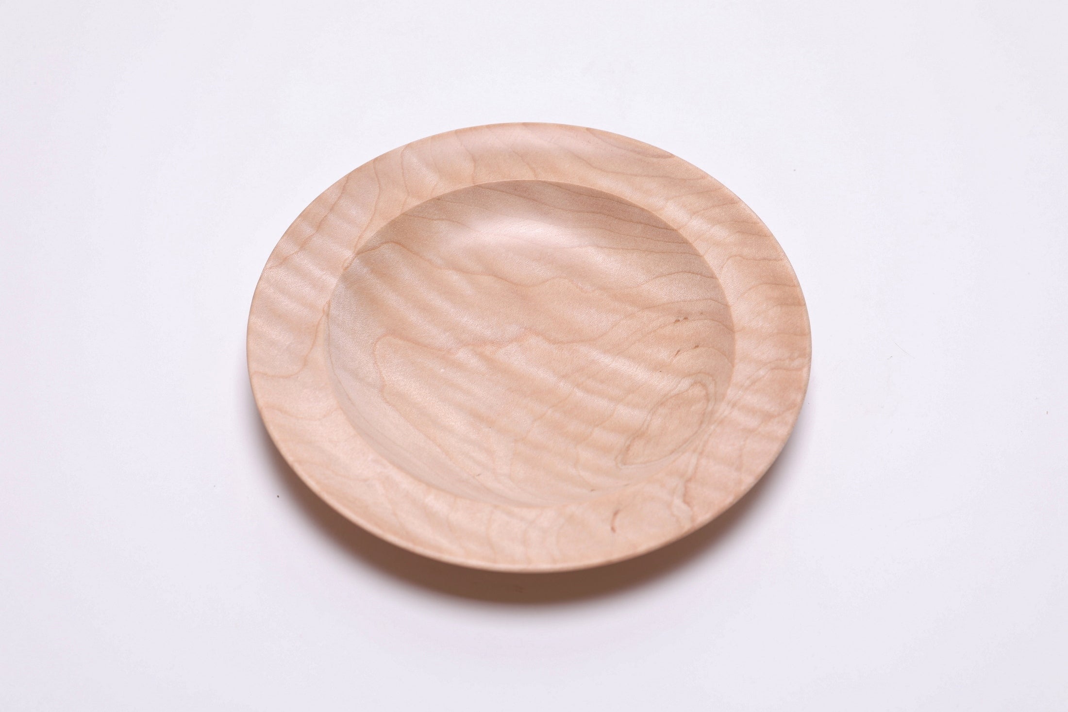 #2802 Quilted Curly Maple Wooden Ring Dish  (6 1/4" x 7/8")