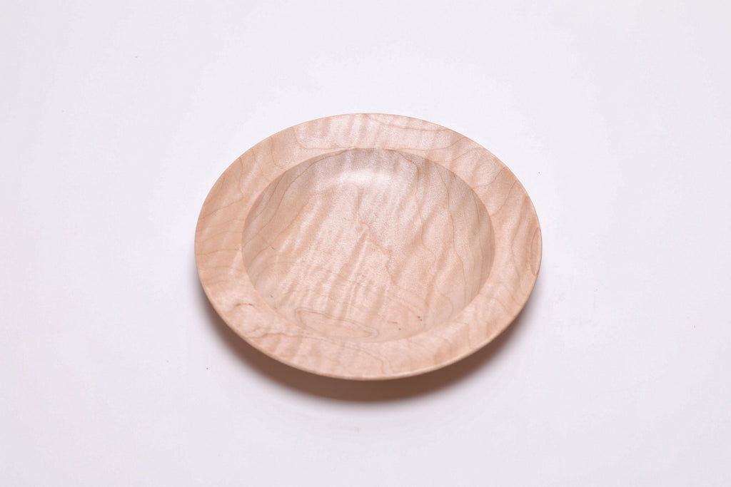 #2802 Quilted Curly Maple Wooden Ring Dish  (6 1/4" x 7/8")