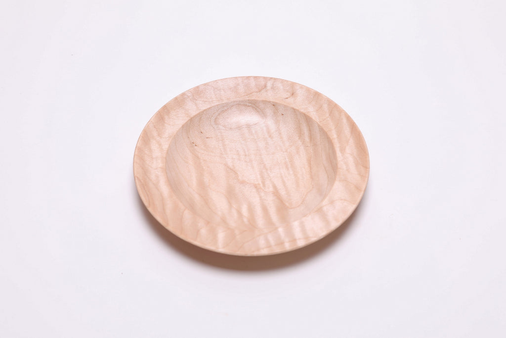 #2802 Quilted Curly Maple Wooden Ring Dish  (6 1/4" x 7/8")
