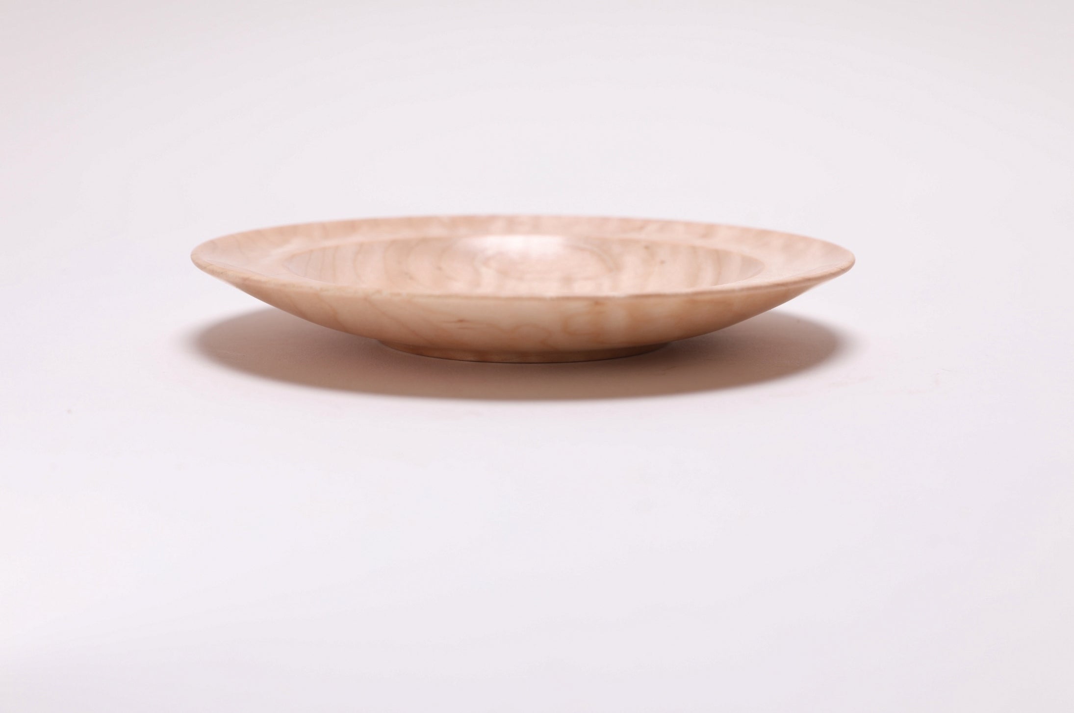 #2802 Quilted Curly Maple Wooden Ring Dish  (6 1/4" x 7/8")