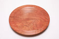 Handcrafted wild black cherry wooden platter — top view, 0°, showing natural grain and undercut rim