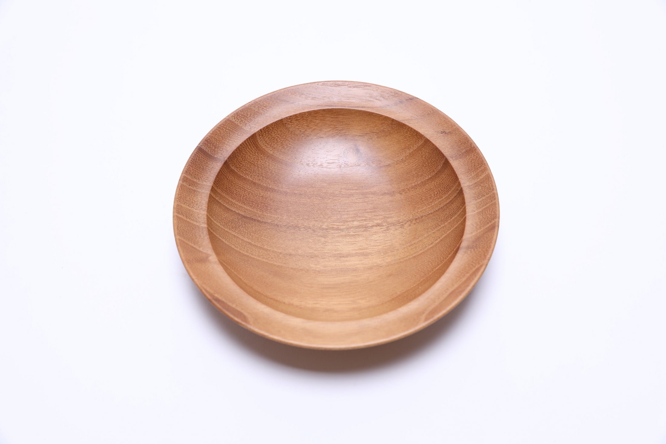 Small black locust wooden bowl top view rotated 180 degrees